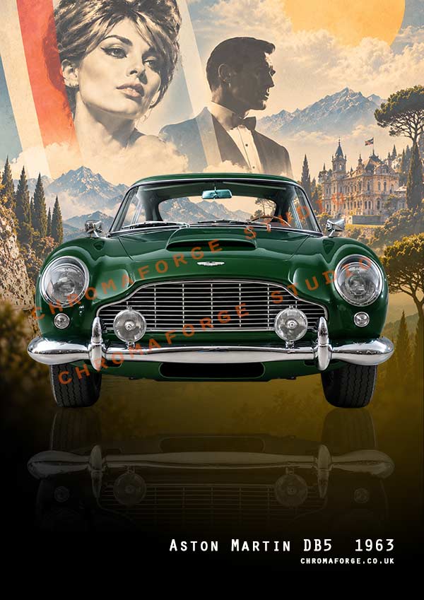 Aston Martin DB5 - Classic Car Art Print