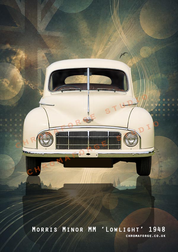Morris Minor MM Lowlight - Classic Car Print