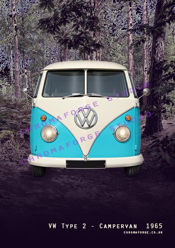 VW Campervan - Classic Car Prints