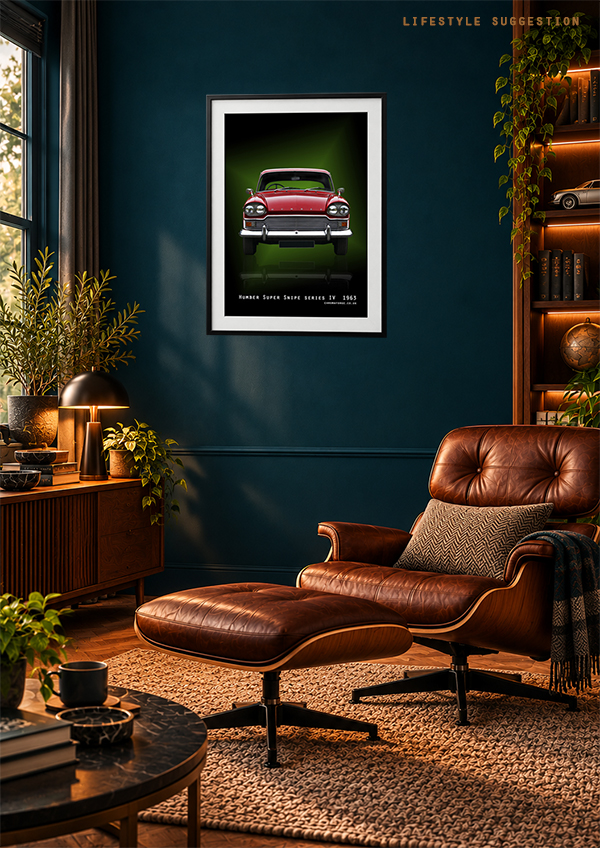 1963 Humber Super Snipe classic car art print – gift idea for classic car enthusiasts.
