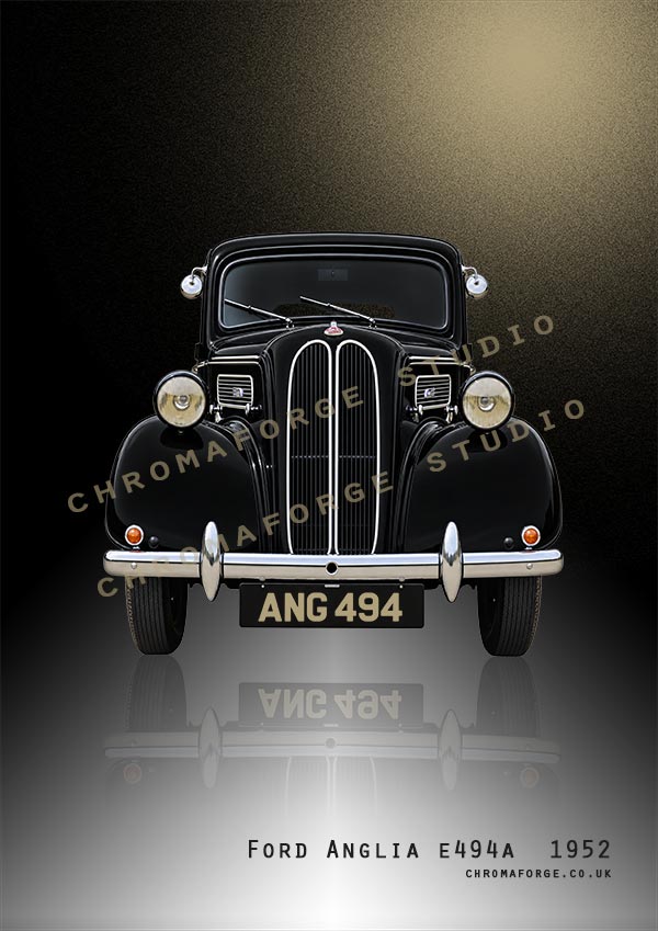 Ford Anglia E494A - Classic and Vintage Car Art